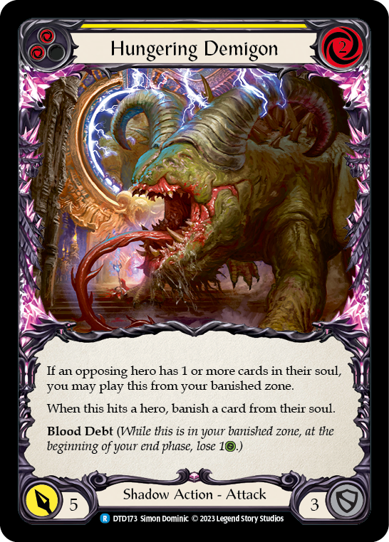 Hungering Demigon (Yellow) [Dusk Till Dawn] Rainbow Foil