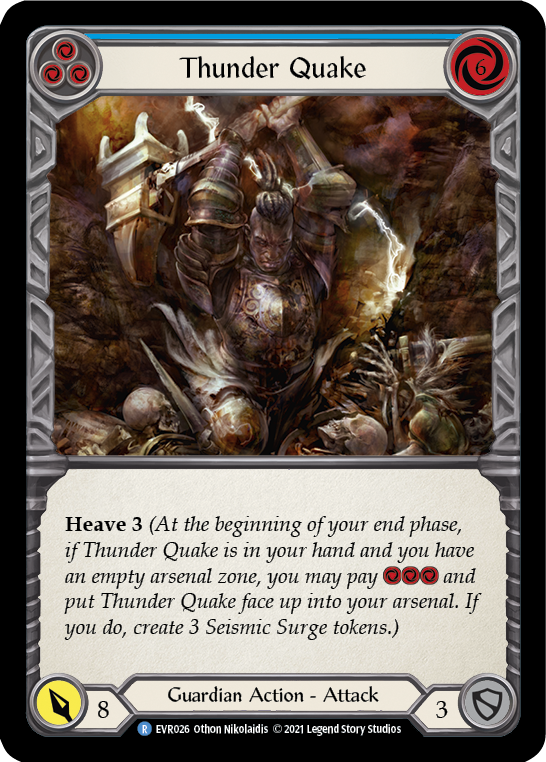 Thunder Quake (Blue) [Everfest] 1st Edition Rainbow Foil