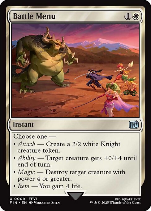Battle Menu (9) [Final Fantasy]