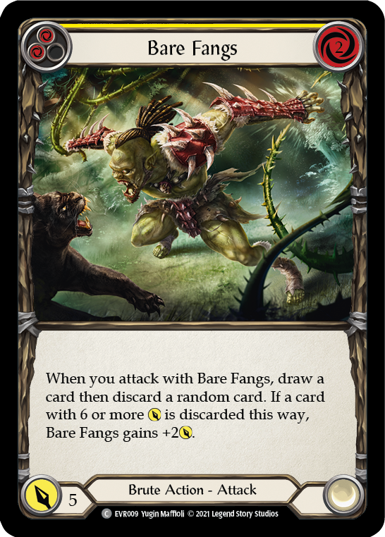 Bare Fangs (Yellow) [Everfest] 1st Edition Normal