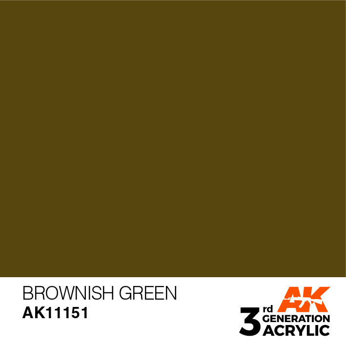 AK Interactive : Acrylique 3G Vert Brunâtre 17 ml