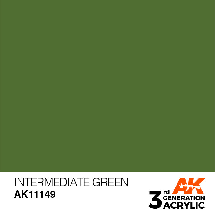 AK Interactive : Vert Intermédiaire Acrylique 3G 17 ml