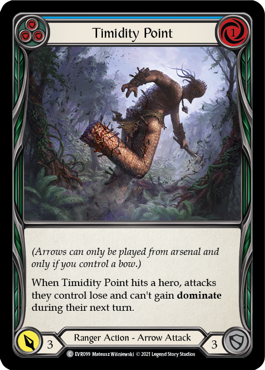 Timidity Point (Blue) [Everfest] 1st Edition Rainbow Foil