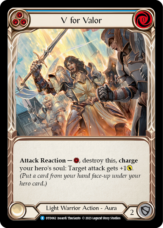 V for Valor (Blue) [Dusk Till Dawn] Rainbow Foil