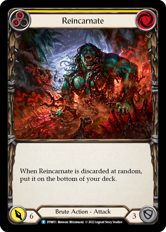 Reincarnate (Yellow) [Dynasty] Rainbow Foil