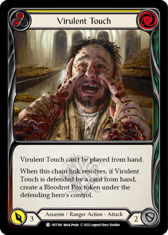 Virulent Touch (Yellow) [Outsiders] Rainbow Foil