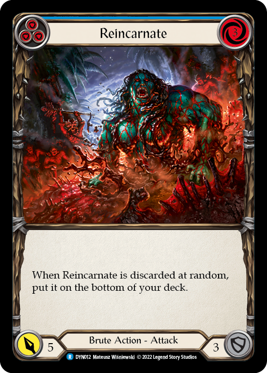 Reincarnate (Blue) [Dynasty] Rainbow Foil