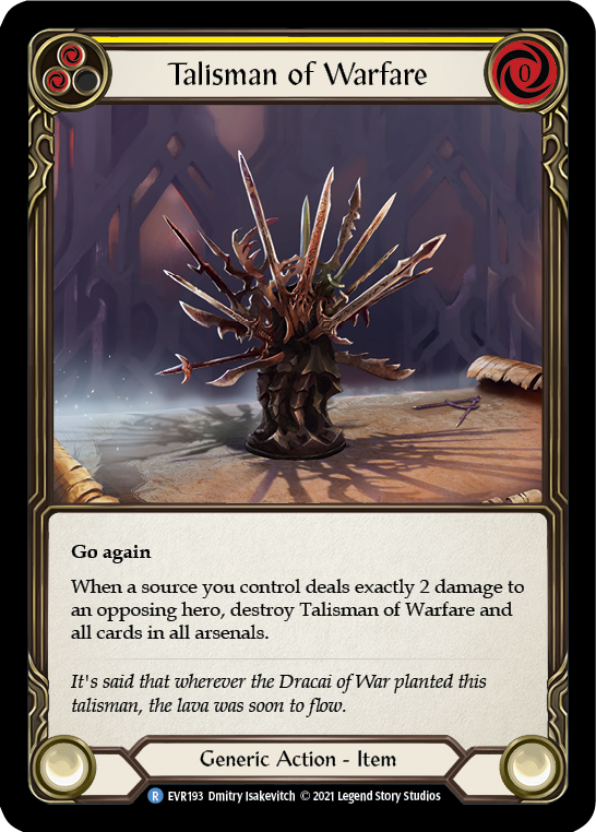 Talisman of Warfare [Everfest] 1st Edition Cold Foil