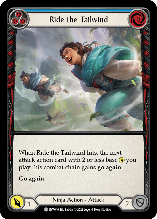 Ride the Tailwind (Blue) [Everfest] 1st Edition Rainbow Foil