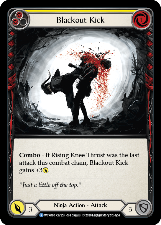 Blackout Kick (Yellow) [Welcome to Rathe Unlimited] Unlimited Rainbow Foil