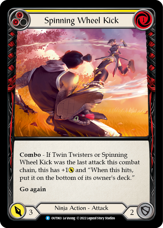 Spinning Wheel Kick (Yellow) [Outsiders] Rainbow Foil