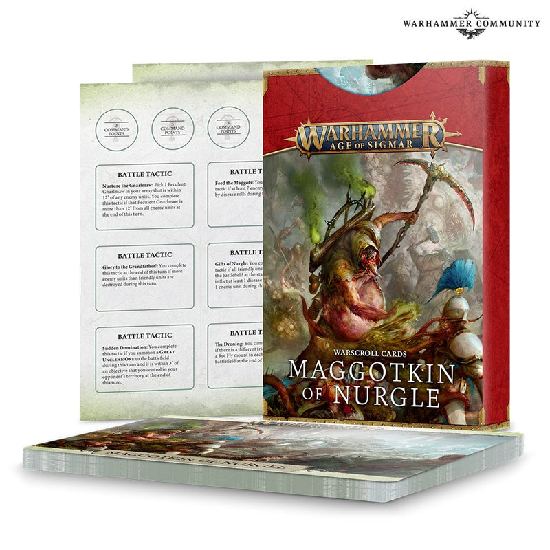 Warhammer : Age of Sigmar - Warscrolls Cards: Maggotkin of Nurgle (FRENCH)