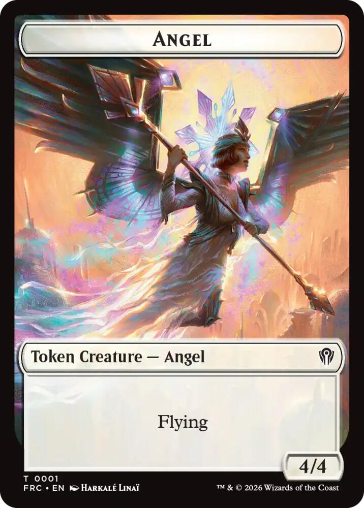 Angel // Myr Double-Sided Token (1 // 15) [Reality Fracture Commander]