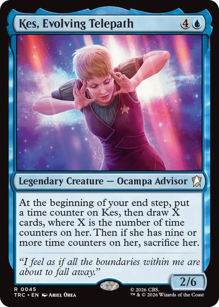 Kes, Evolving Telepath (Surge Foil) (45) [Star Trek Commander]