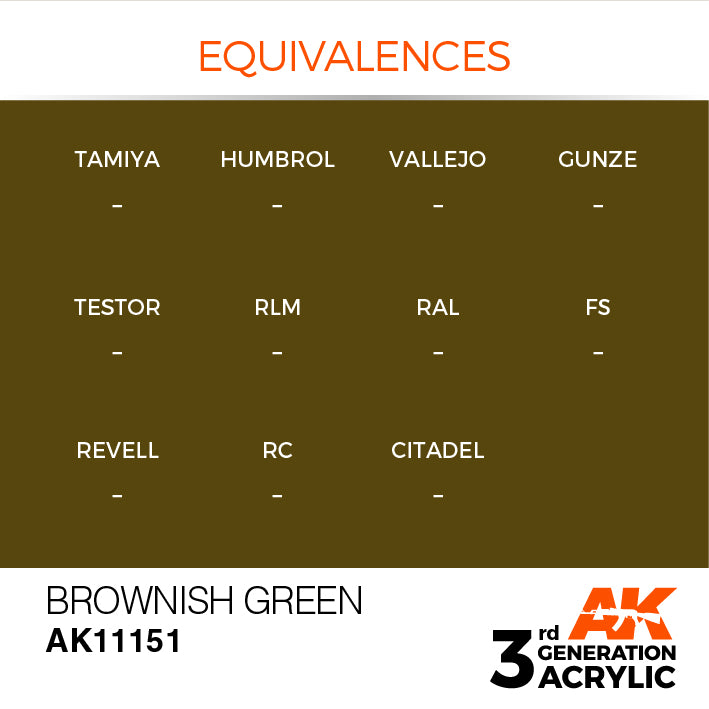AK Interactive : Acrylique 3G Vert Brunâtre 17 ml