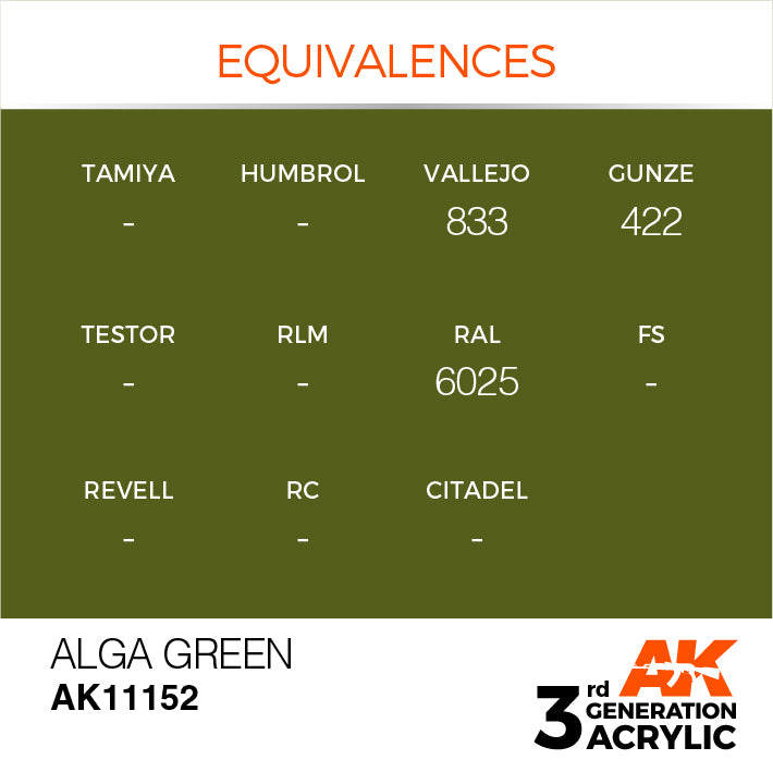 AK Interactive: 3G Acrylic Alga Green  17ml