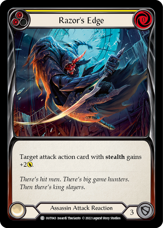 Razor's Edge (Yellow) [Outsiders] Rainbow Foil