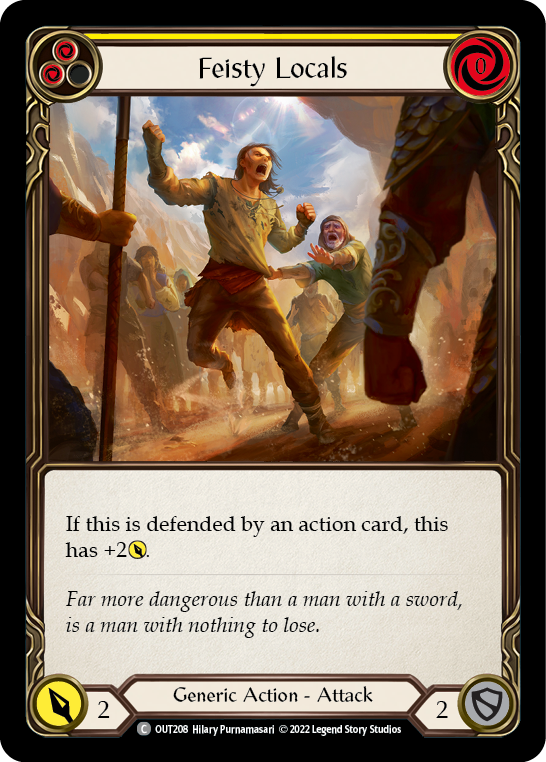 Feisty Locals (Yellow) [Outsiders] Rainbow Foil