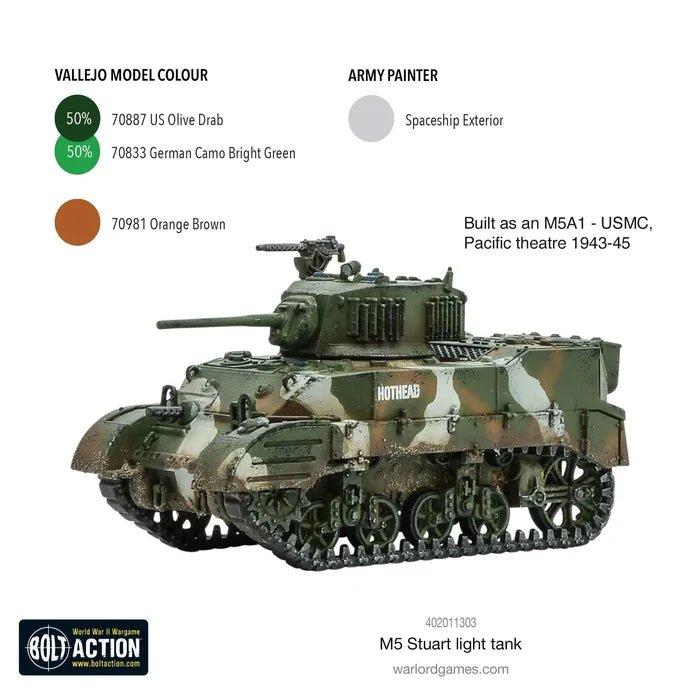 Bolt Action: M5 Stuart (Plastique)