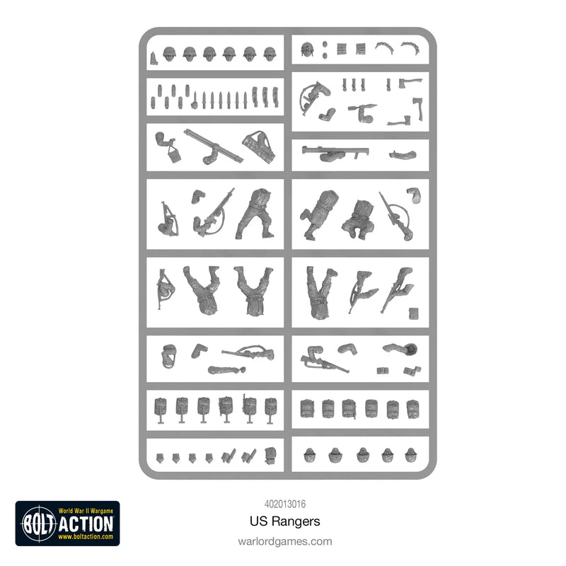 Bolt Action : Grappe De Figurines En Plastique Des Rangers Américains (Précommande)