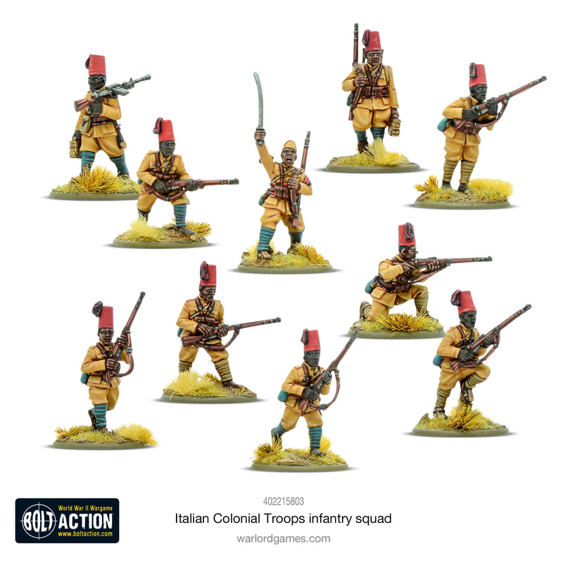 Bolt Action : Escouade D'infanterie Des Troupes Coloniales Italiennes (EN) (Précommande)