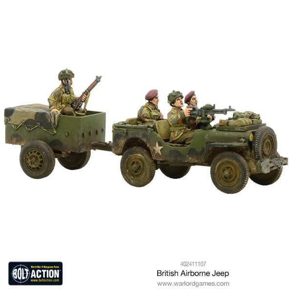 Bolt Action : Jeep Et Remorque Des Parachutistes Britanniques (Précommande)