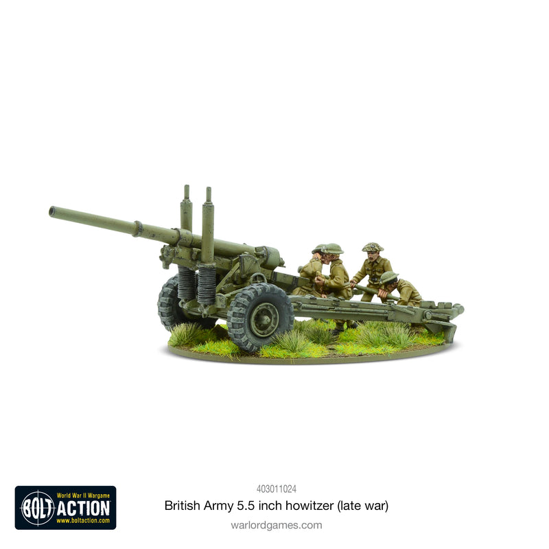 Bolt Action: British Army 5.5 Inch Howitzer (Late War) (Preorder)