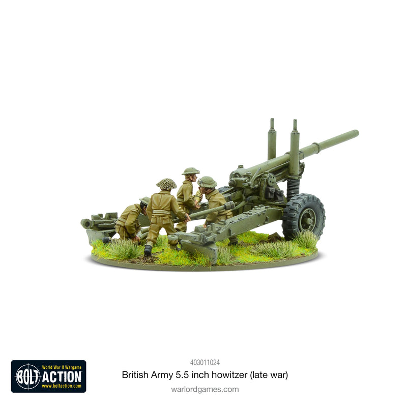 Bolt Action: British Army 5.5 Inch Howitzer (Late War) (Preorder)