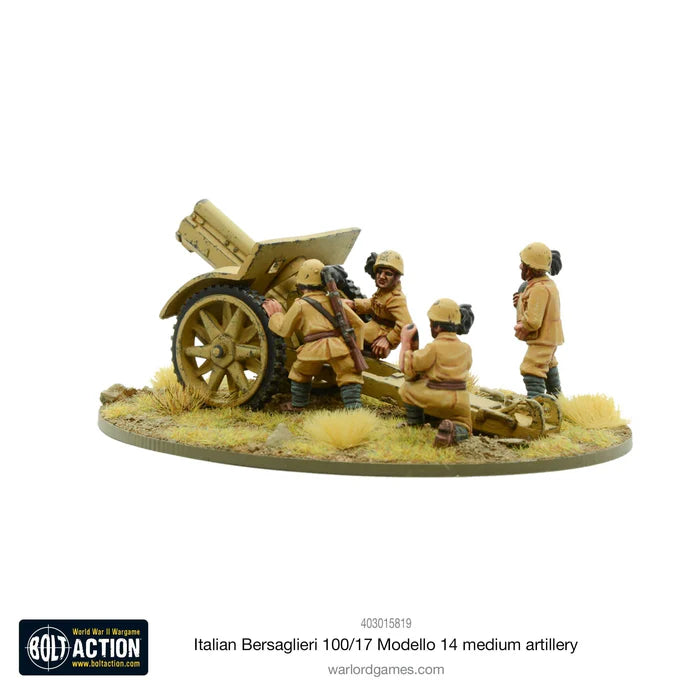 Bolt Action: Italian Bersaglieri 100/17 Modello 14 Medium Artillery (Preorder)
