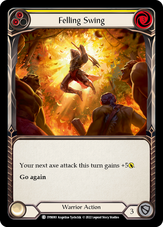 Felling Swing (Yellow) [Dynasty] Rainbow Foil