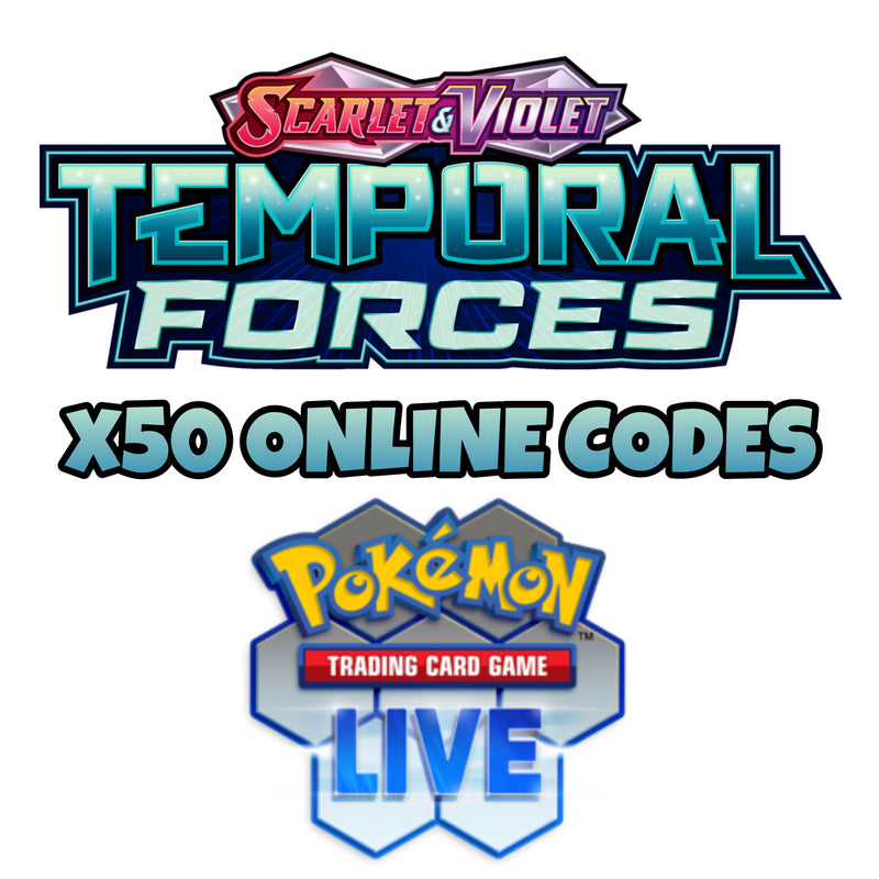 Pokemon SV5 Temporal Forces TCG Live Online Codes (50)
