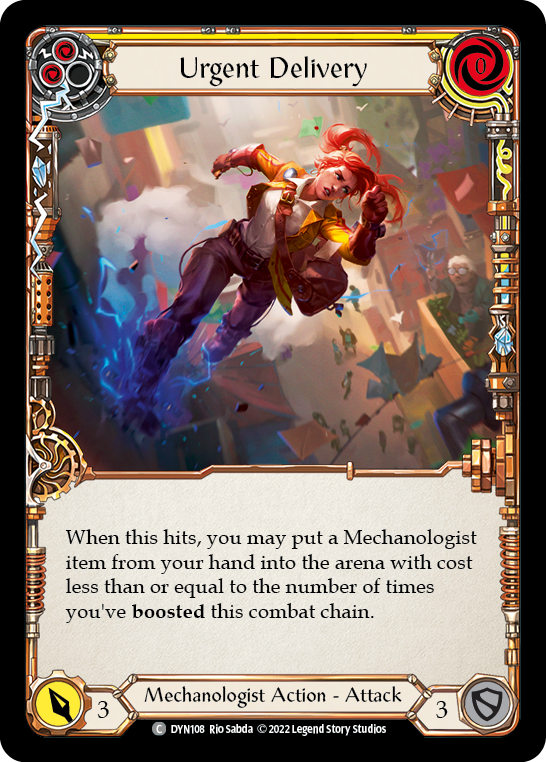 Urgent Delivery (Yellow) [Dynasty] Rainbow Foil