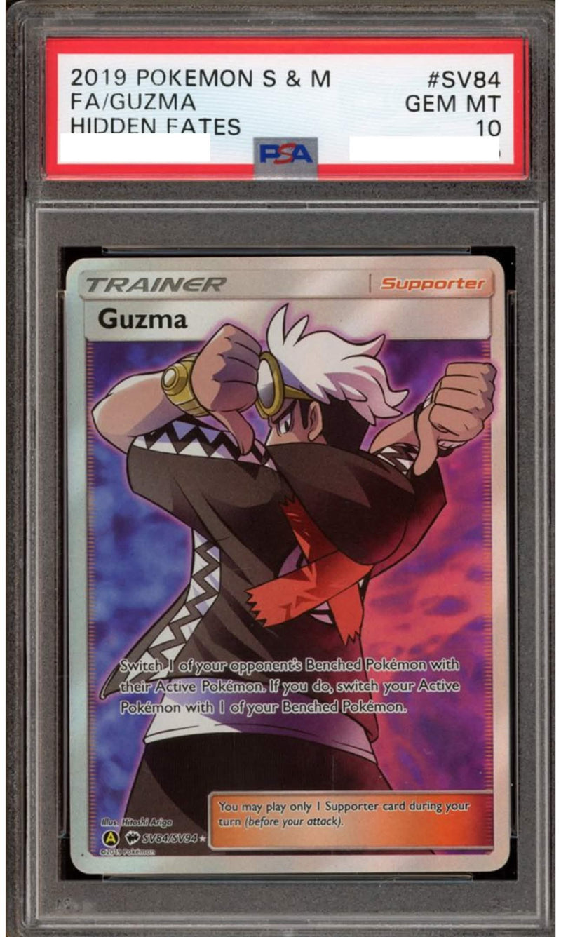 Guzma (SV84/SV94) [Sun & Moon: Hidden Fates - Shiny Vault] (PSA 10 Graded Slab)