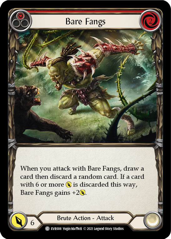 Bare Fangs (Red) [Everfest] 1st Edition Normal