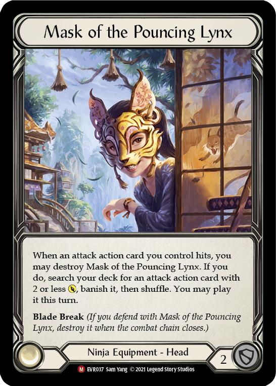 Mask of the Pouncing Lynx [Everfest] 1st Edition Cold Foil