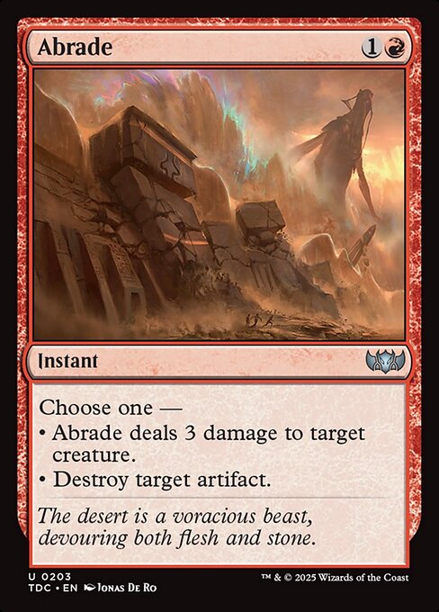 Abrade (203) [Tarkir: Dragonstorm Commander]