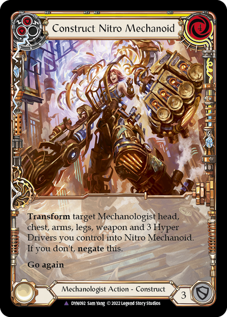 Construct Nitro Mechanoid // Nitro Mechanoid (Marvel) [Dynasty] Cold Foil