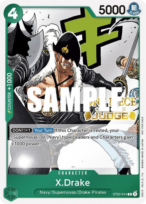 X.Drake (Judge Pack Vol. 2) (ST02-014) [One Piece Promotion Cards]