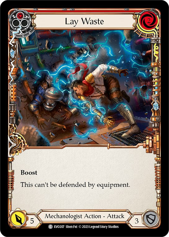 Lay Waste (Red) [Bright Lights] Rainbow Foil