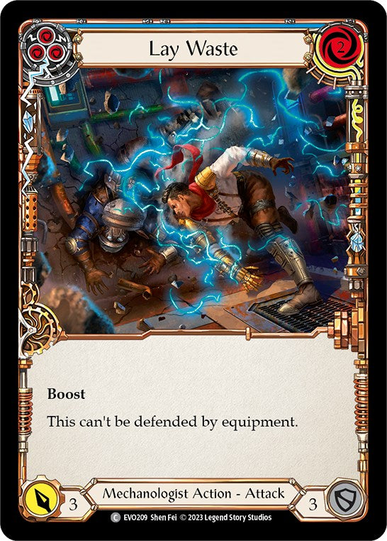 Lay Waste (Blue) [Bright Lights] Rainbow Foil