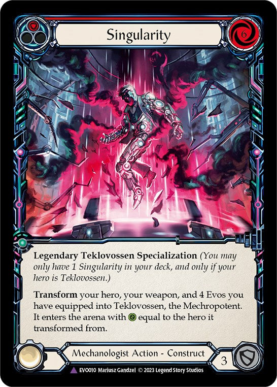 Singularity // Teklovossen, the Mechropotent (Cold Foil Marvel) [Bright Lights] Cold Foil