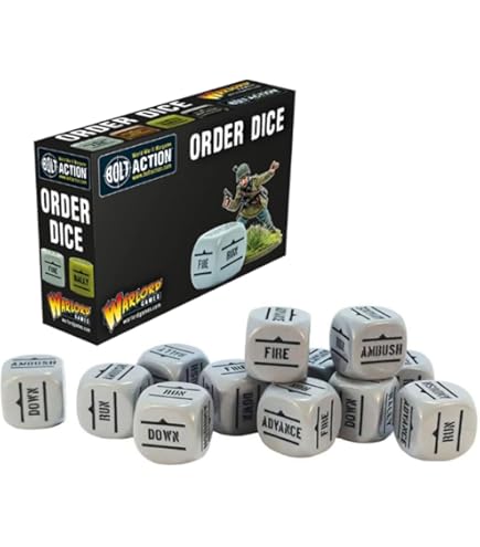 Bolt Action: Pack de Dés de Commandes - Gris