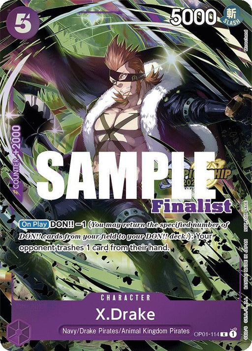 X.Drake (CS 2023 Top Players Pack) [Finalist] (OP01-114) [One Piece Promotion Cards]