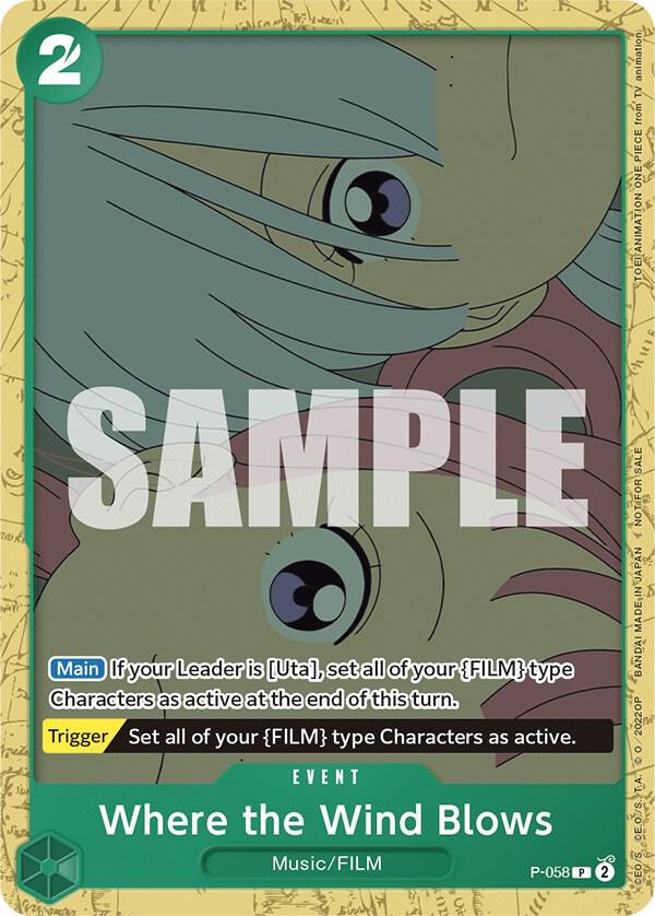 Where the Wind Blows (Starter Deck 11: Uta Deck Battle) (P-058) [One Piece Promotion Cards]