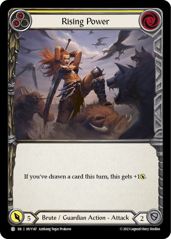 Rising Power (Yellow) [Heavy Hitters] Rainbow Foil