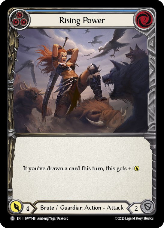 Rising Power (Blue) [Heavy Hitters] Rainbow Foil