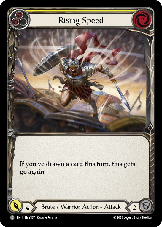 Rising Speed (Yellow) [Heavy Hitters] Rainbow Foil