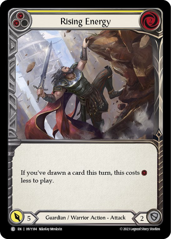 Rising Energy (Yellow) [Heavy Hitters] Rainbow Foil