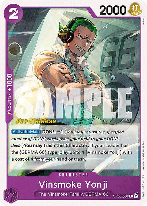 Vinsmoke Yonji (066) (OP06-066) [Wings of the Captain Pre-Release Cards]