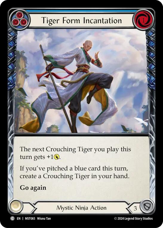 Tiger Form Incantation (Blue) [Part the Mistveil] Rainbow Foil